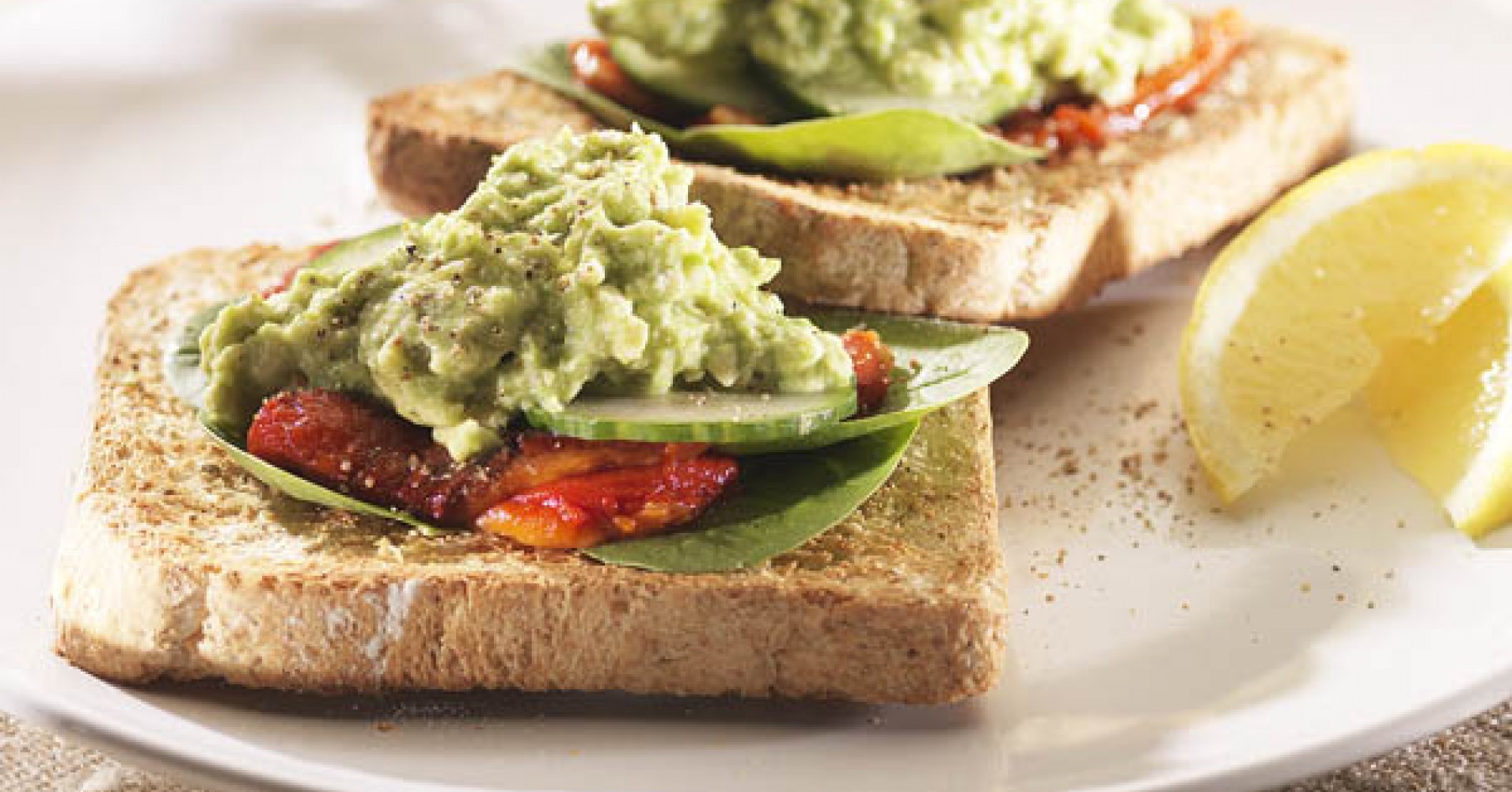 Gourmet Veggie Toast with Avocado Feta Mash Recipe | myfoodbook