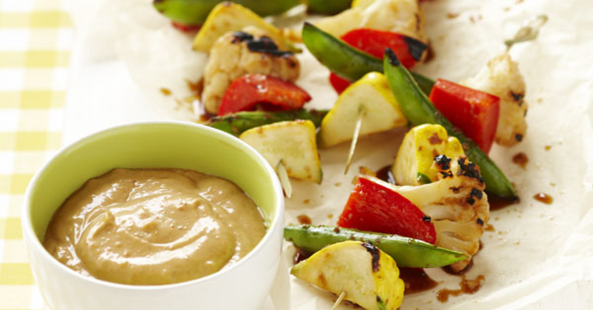 Vegetable Skewers with Satay Yoghurt Sauce Recipe | myfoodbook | Dairy Kitchen Recipe ideas