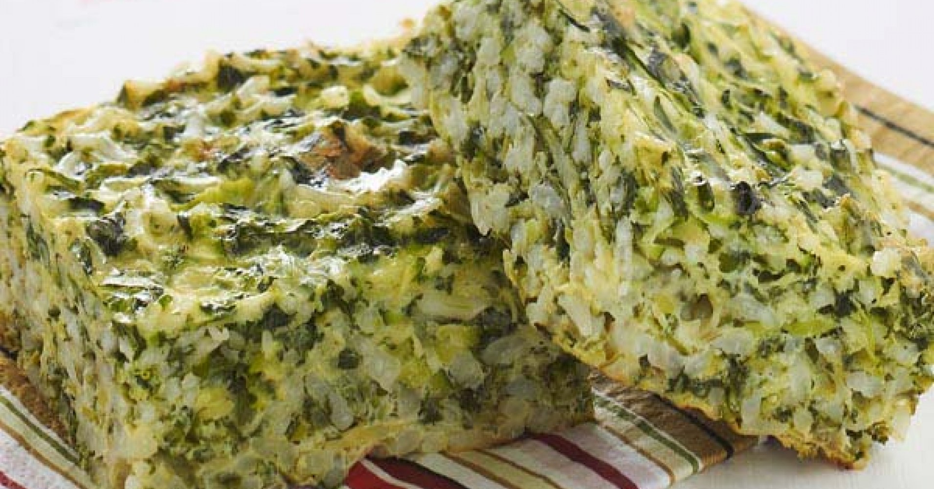 Cheese, Spinach and Zucchini Rice Slice Recipe | myfoodbook | Healthy Rice Slice recipe