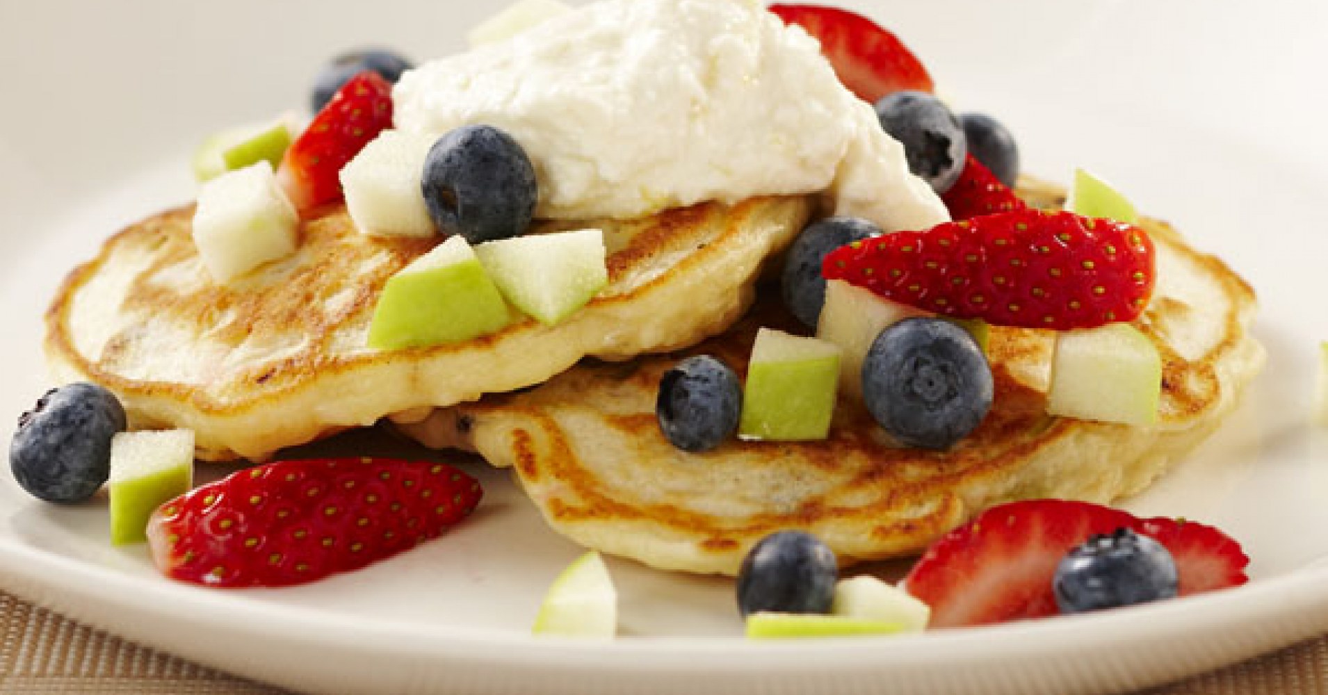 Apple, Lemon and Ricotta Pancakes Recipe | myfoodbook | Fluffy Ricotta pancakes