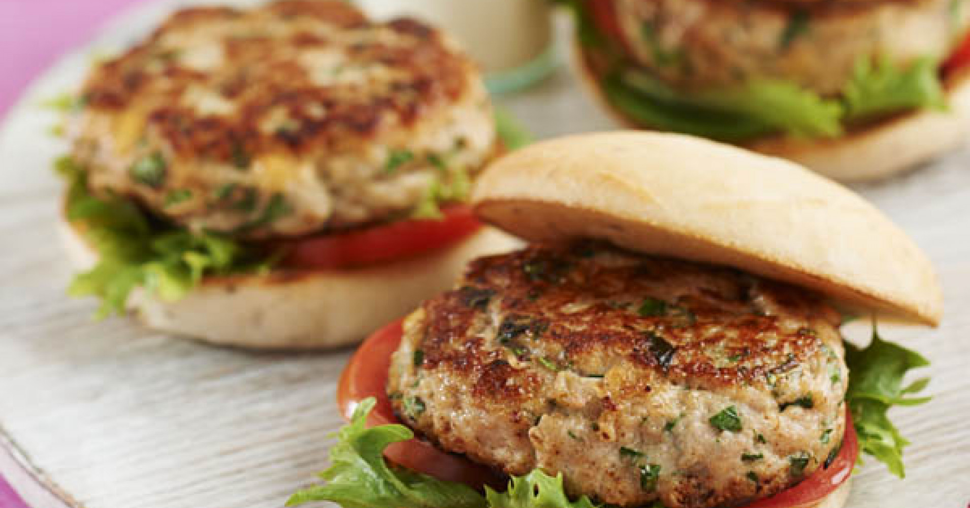 Chicken, Basil and Pinenut Burgers Recipe | myfoodbook