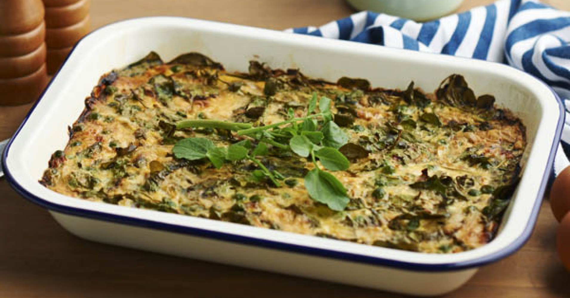 Watercress and fresh pea frittata Recipe | myfoodbook