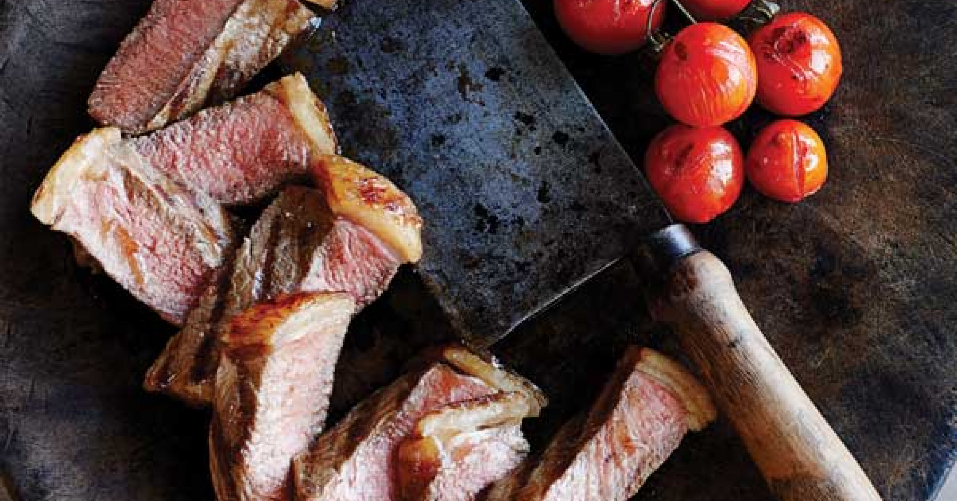 Rump Steak with Baby Truss Tomatoes, Rocket Salad & Garlic Mayonnaise Recipe | myfoodbook