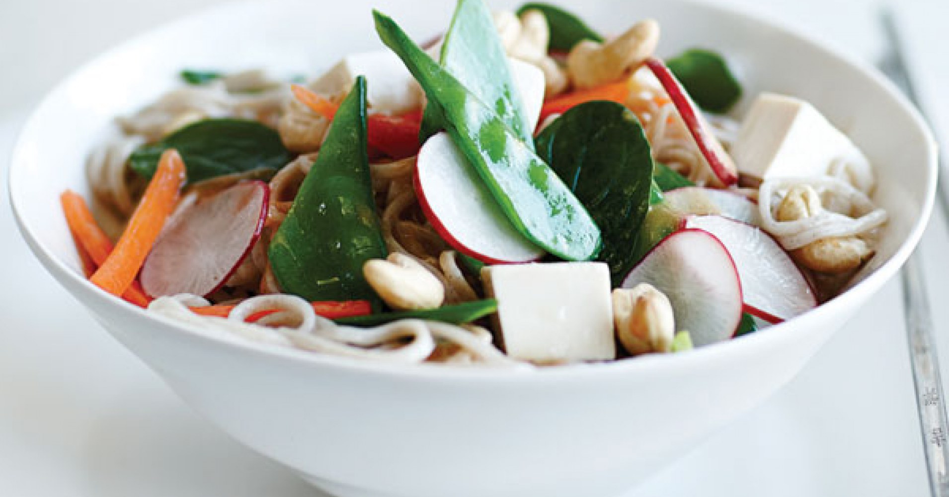 Tofu, Vegetables & Soba Noodle Salad with a Miso & Ginger Dressing Recipe | myfoodbook