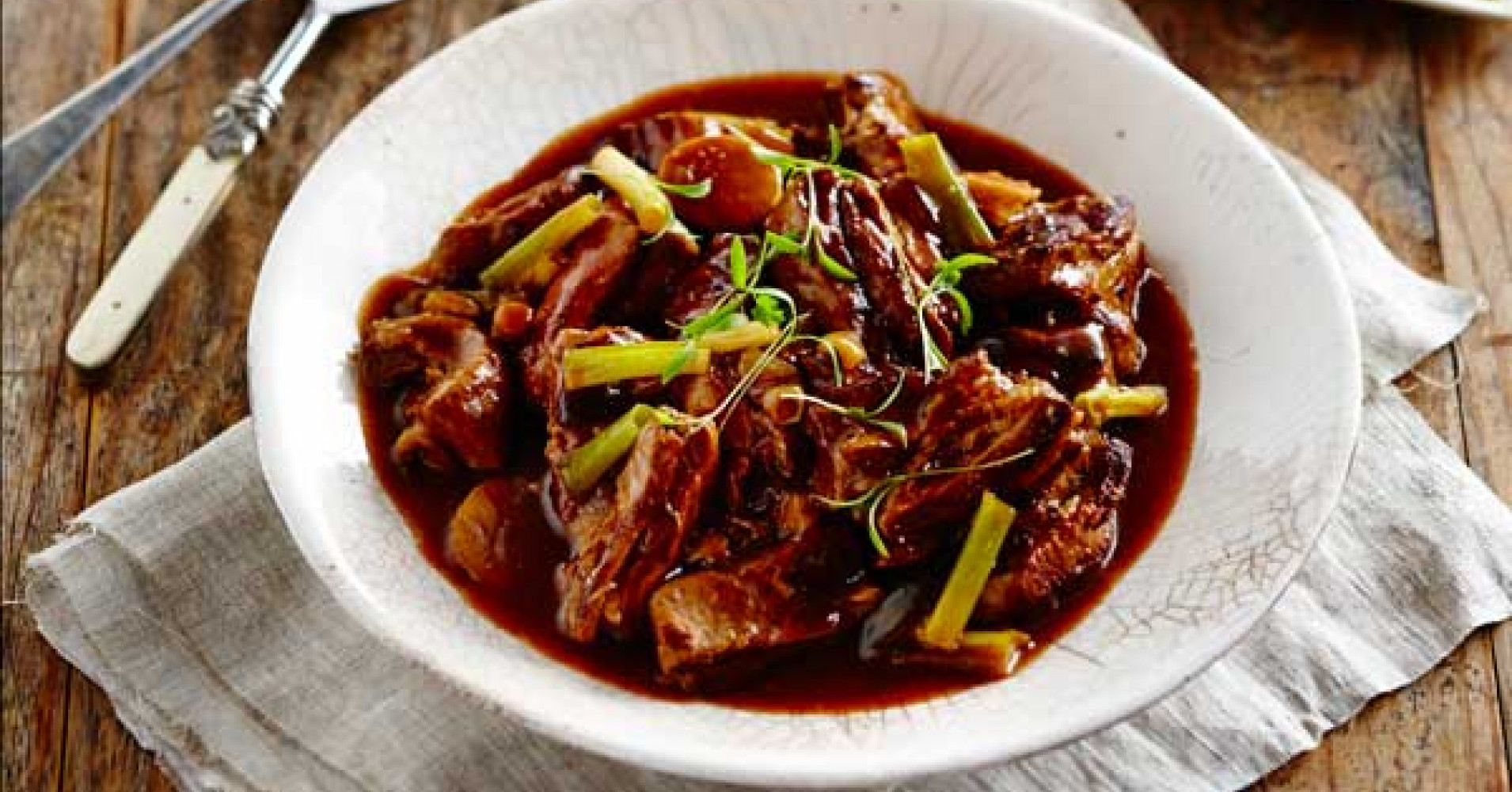 Slow Braised Pork Belly with Quick Pickled Salad Recipe | myfoodbook | Asian Slow Cooked Pork