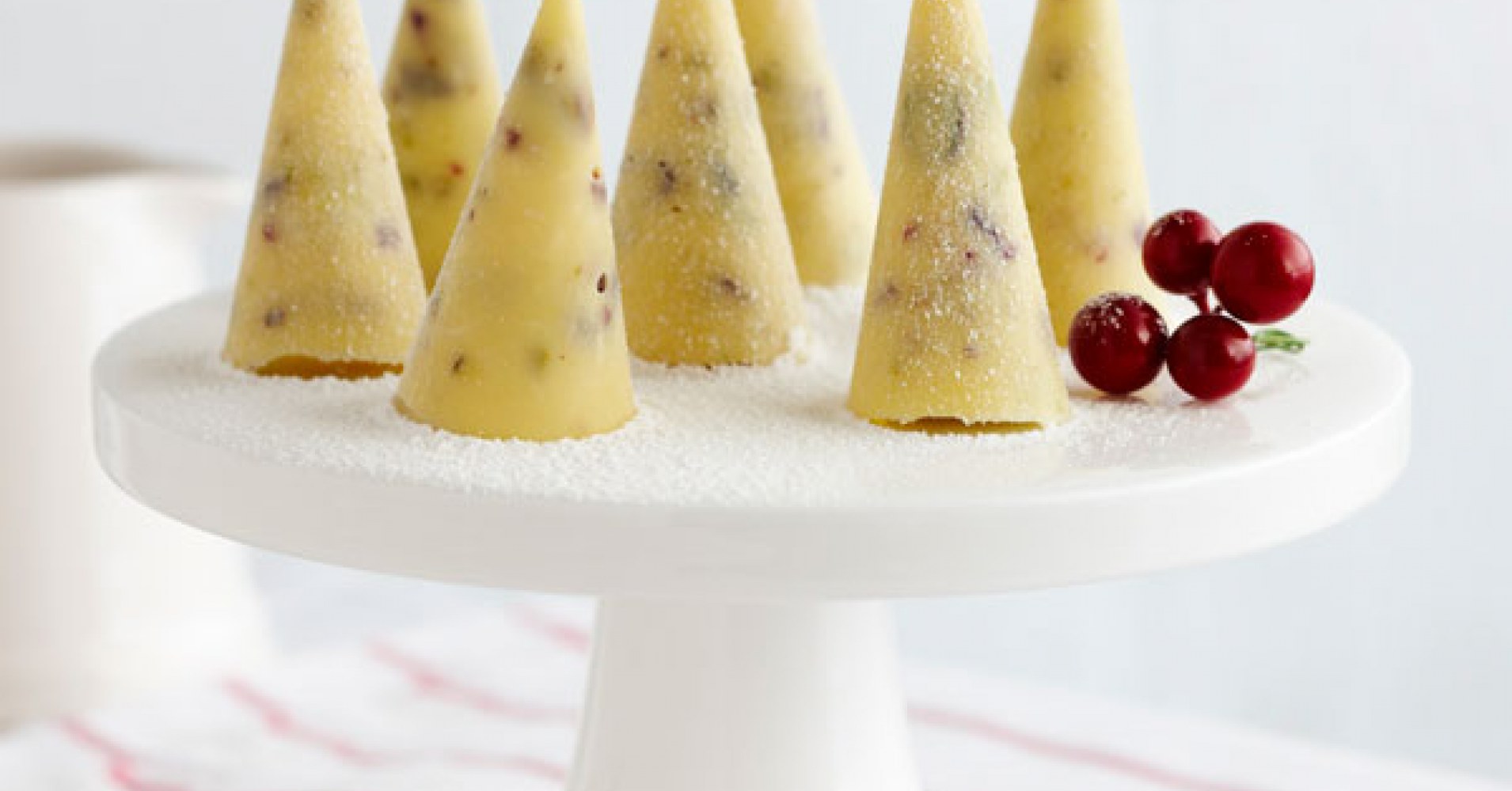 White Chocolate, Pistachio Cherry Trees Recipe | myfoodbook | Christmas food gift recipes