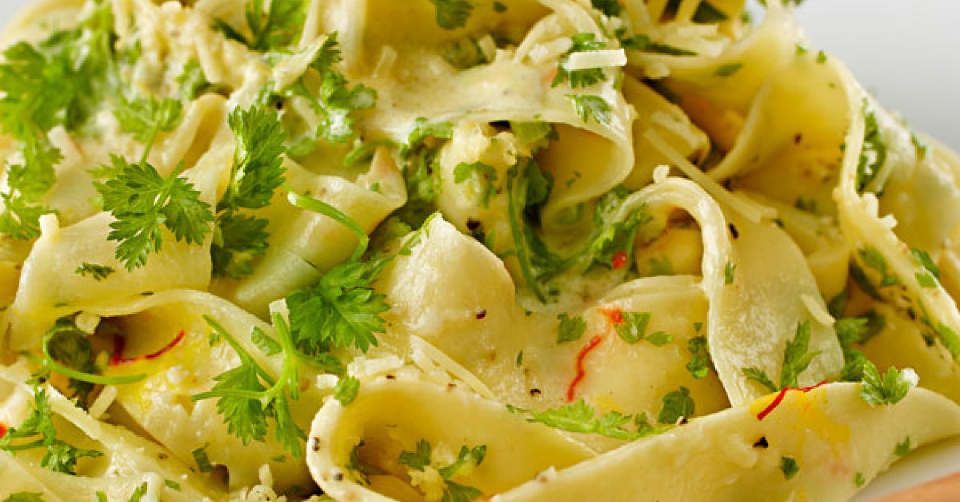 Saffron Pasta with Lemon Chervil Sauce | myfoodbook