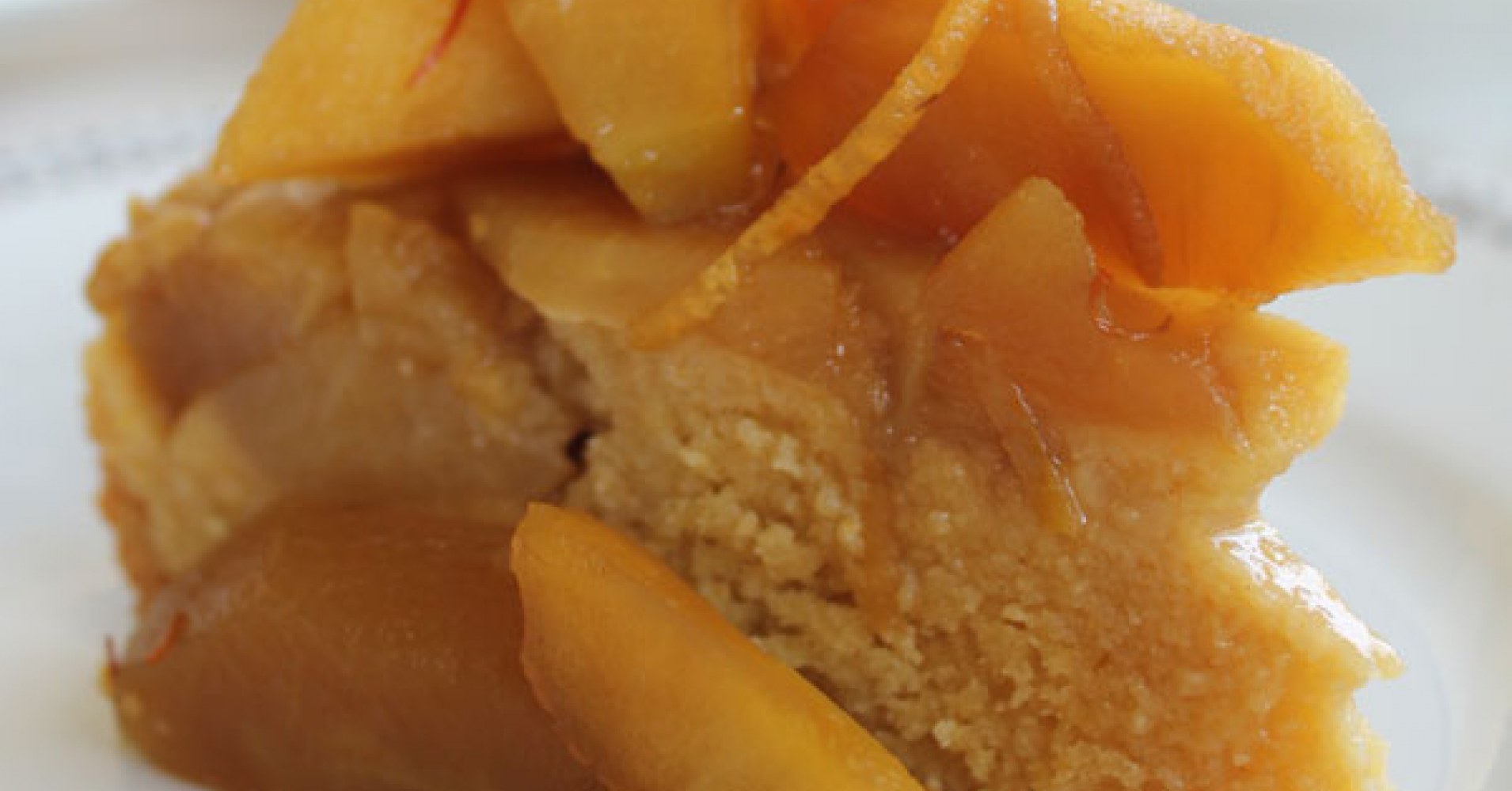 Spiced apple, saffron and polenta cake Recipe | myfoodbook