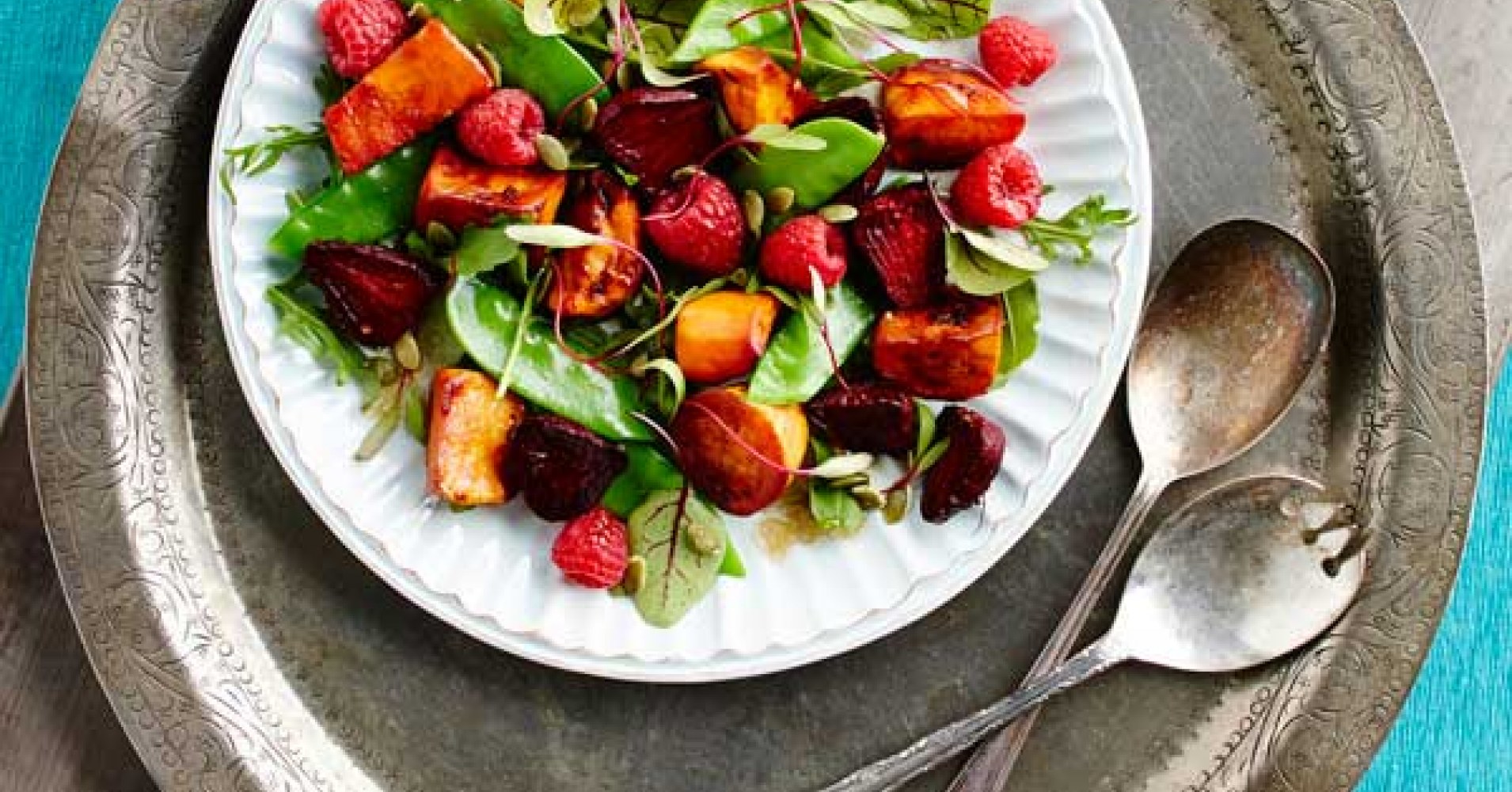Roasted Sweet Potato and Beet Salad Recipe | myfoodbook