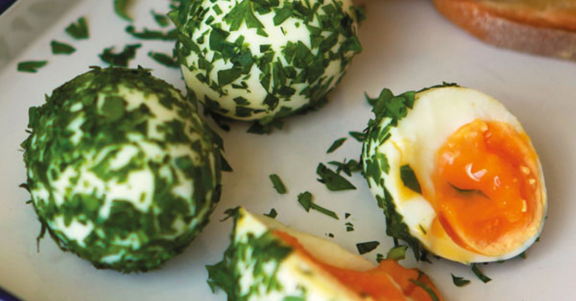 Herbed Boiled Eggs Recipe | myfoodbook