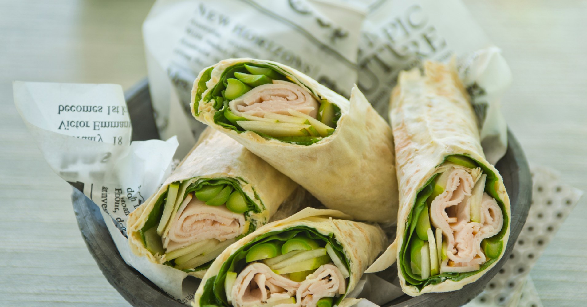 Pear and Smoked Chicken Wraps Recipe | myfoodbook