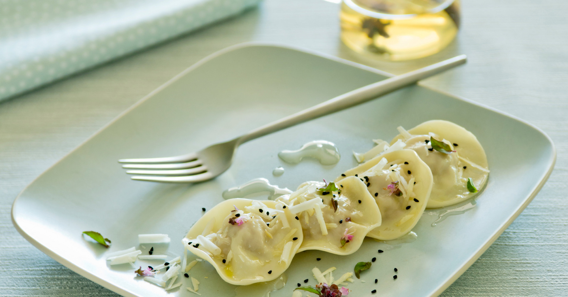 Pork and Pear Ravioli in a Pear Cider Broth Recipe | myfoodbook