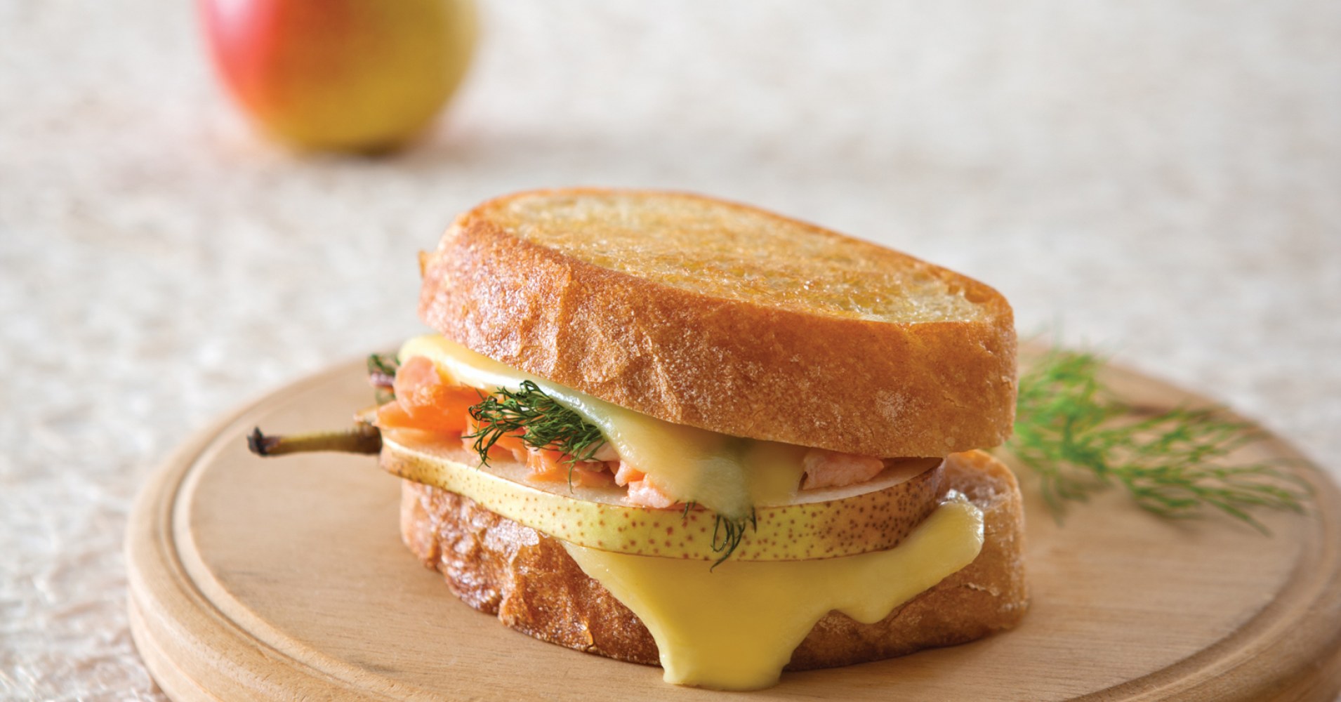 Pear, Smoked Trout and Dill Croque Monsieur Recipe | myfoodbook