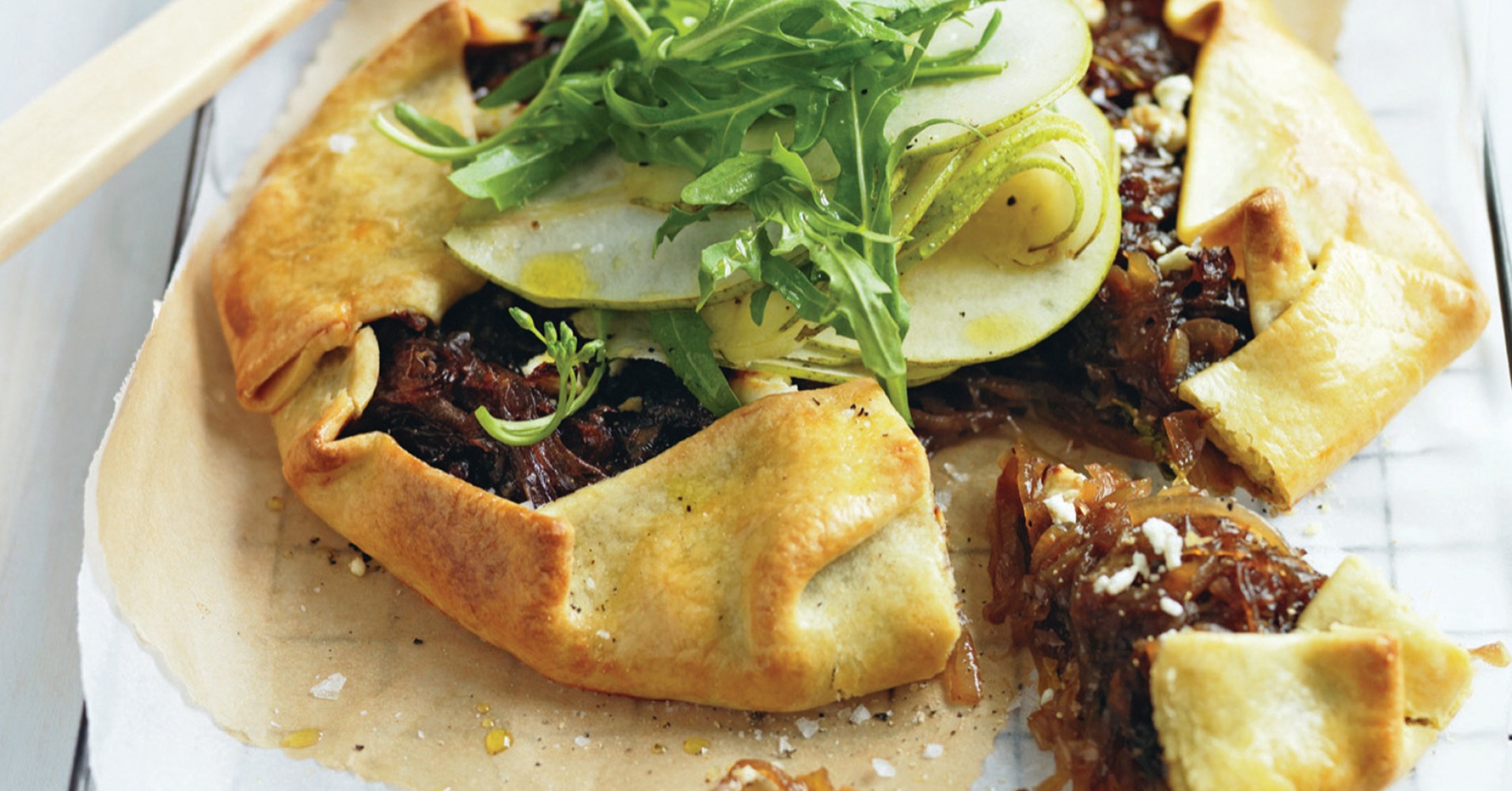 Caramelized Onion and Pear Tart Recipe | myfoodbook | Australian Pears
