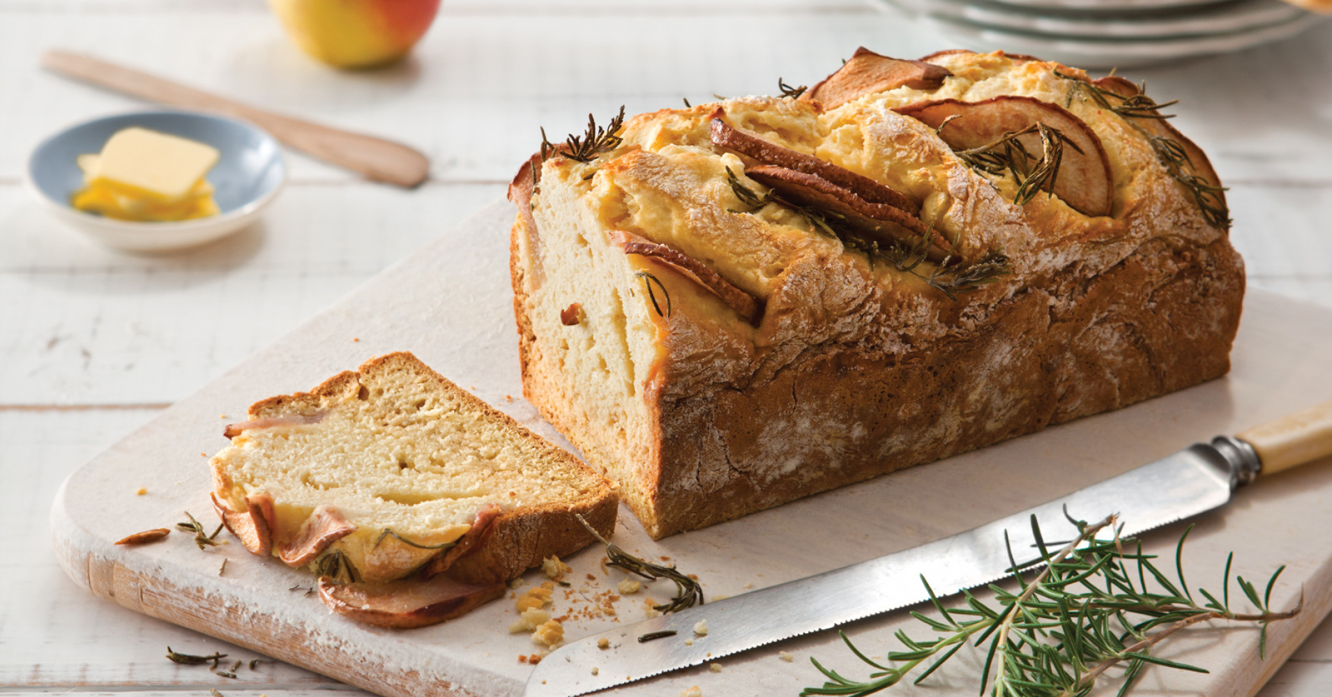 Pear and Rosemary Soda Bread Recipe | myfoodbook | How to make soda bread