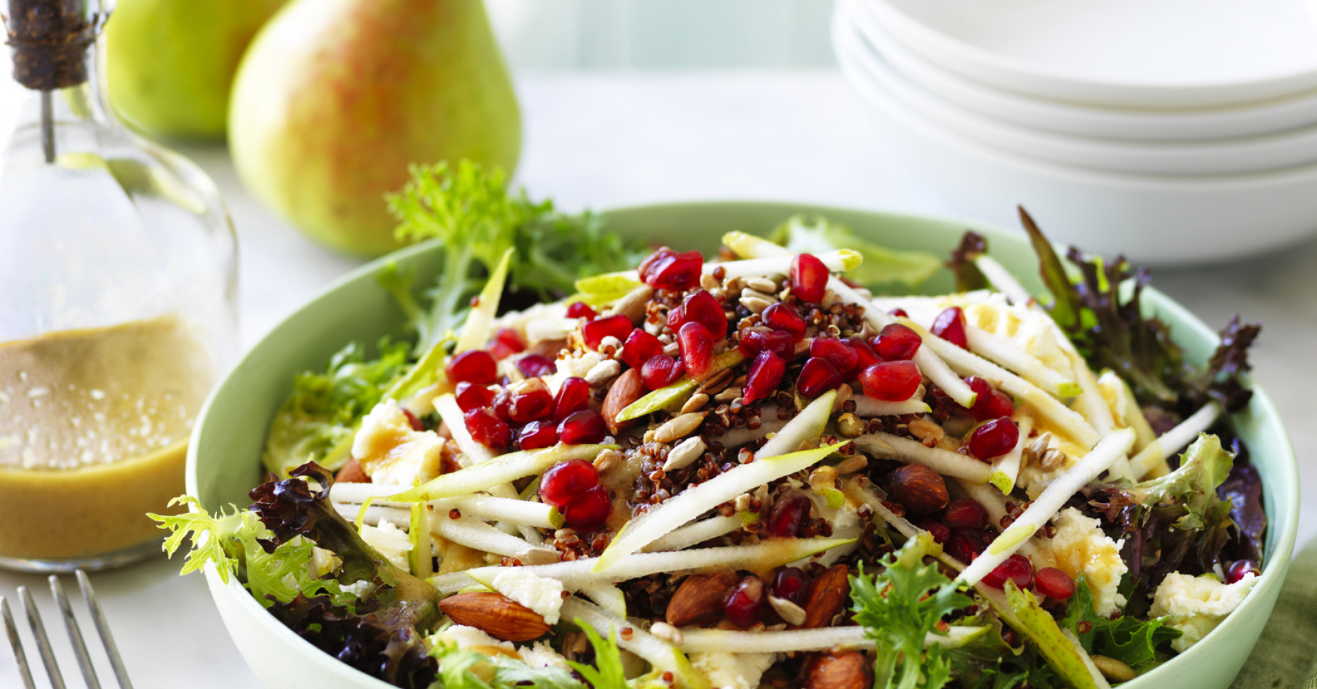 Pear and Super Grain Salad Recipe | myfoodbook | Healthy Pears salad recipe