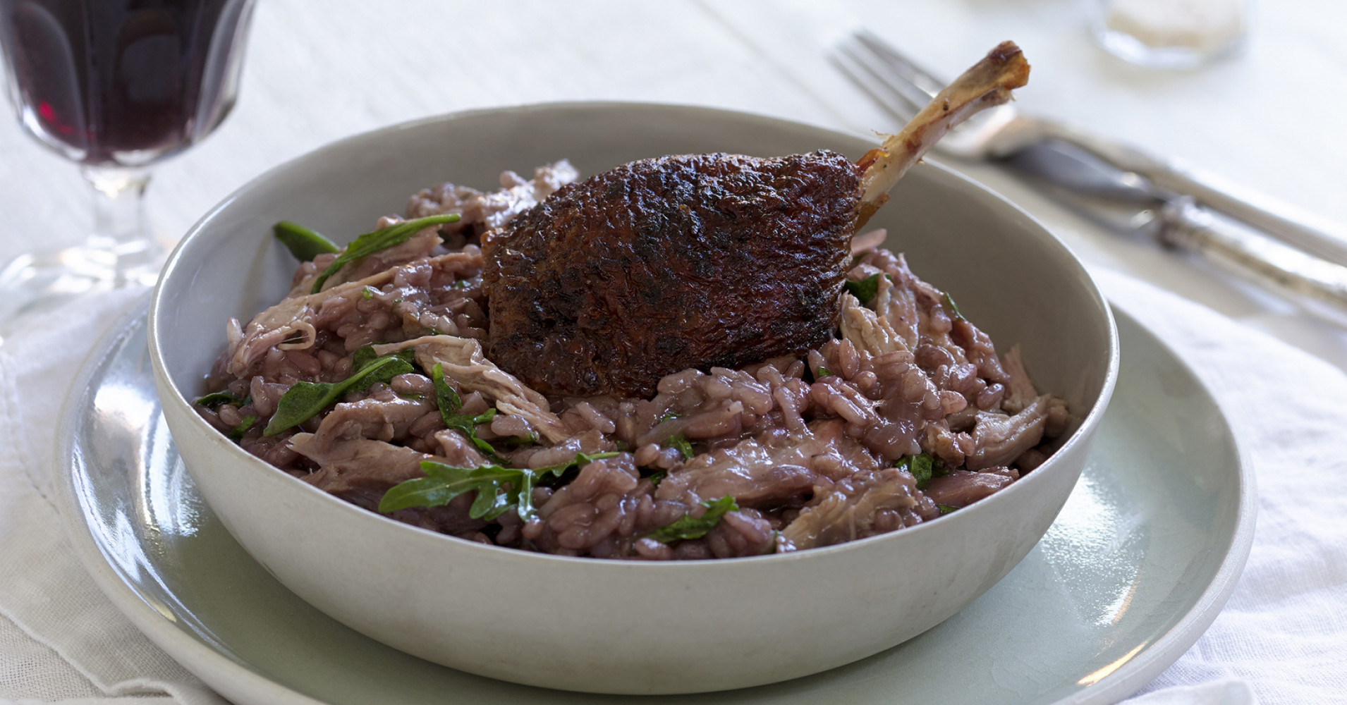 Duck and Red Wine Risotto Recipe | myfoodbook