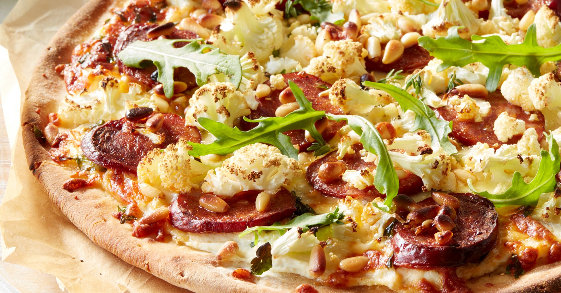 Cauliflower, Chorizo and Ricotta Pizza Recipe | myfoodbook