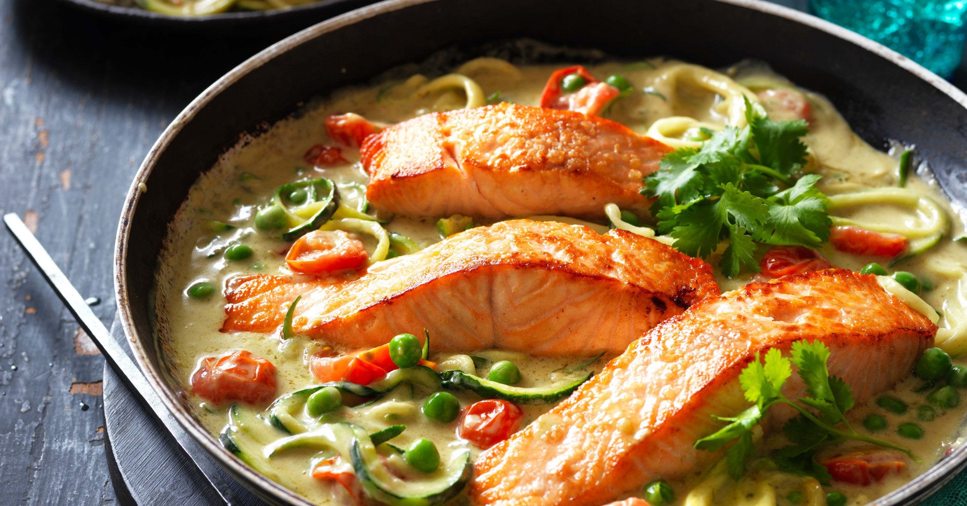 Green Thai Curry Salmon Recipe | myfoodbook | Salmon curry recipe
