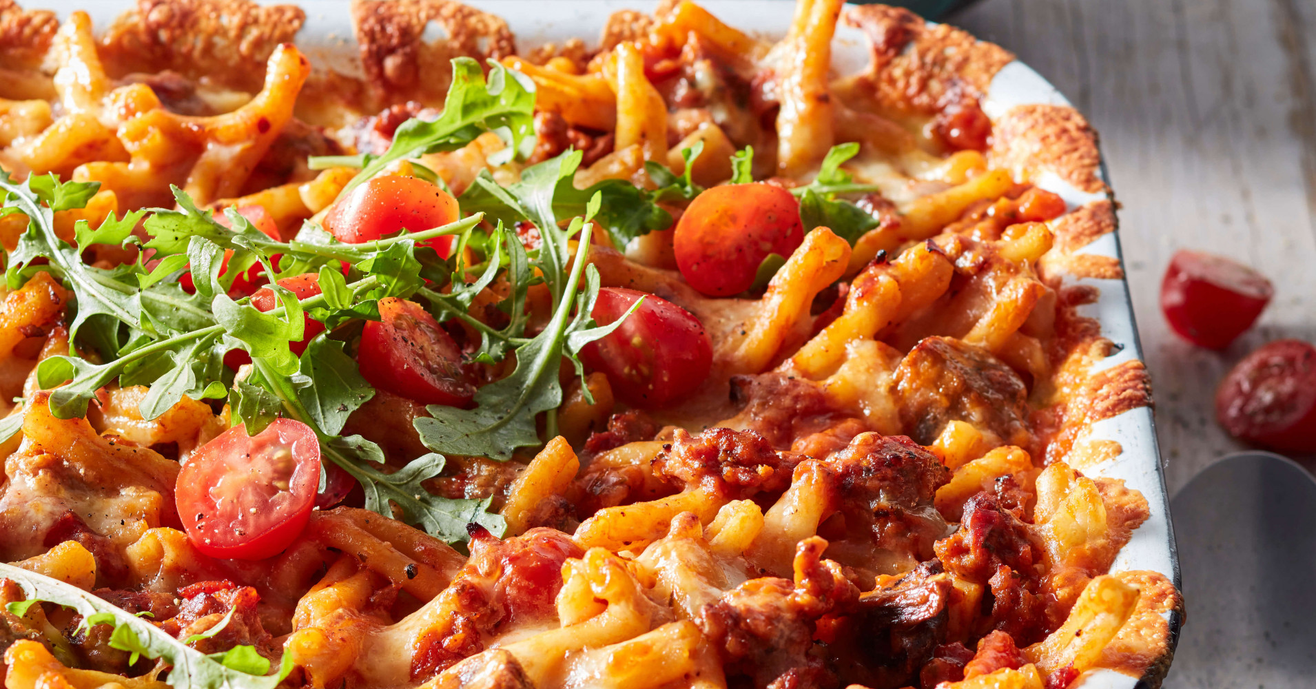 Quick Sausage mince Pasta Bake Recipe | myfoodbook