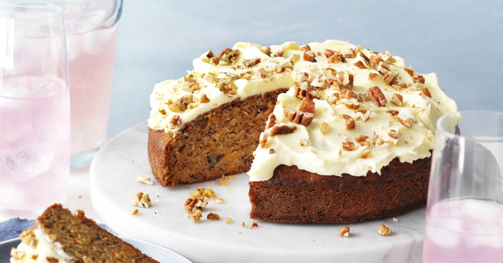 Carrot and Pecan Cake with Cream Cheese Frosting Recipe | myfoodbook | Carrot Cake Cream Cheese Fros
