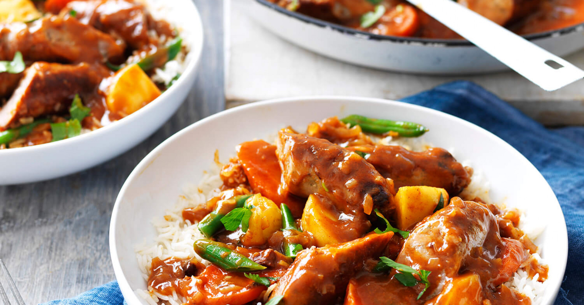 Sweet and Savoury Sausage Curry Recipe | myfoodbook