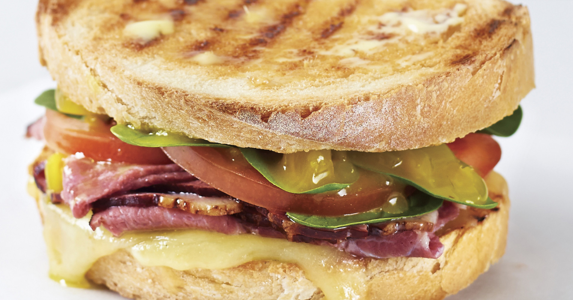 Roast Beef, Pickles & Cheese Toasted Sandwich Recipe | myfoodbook