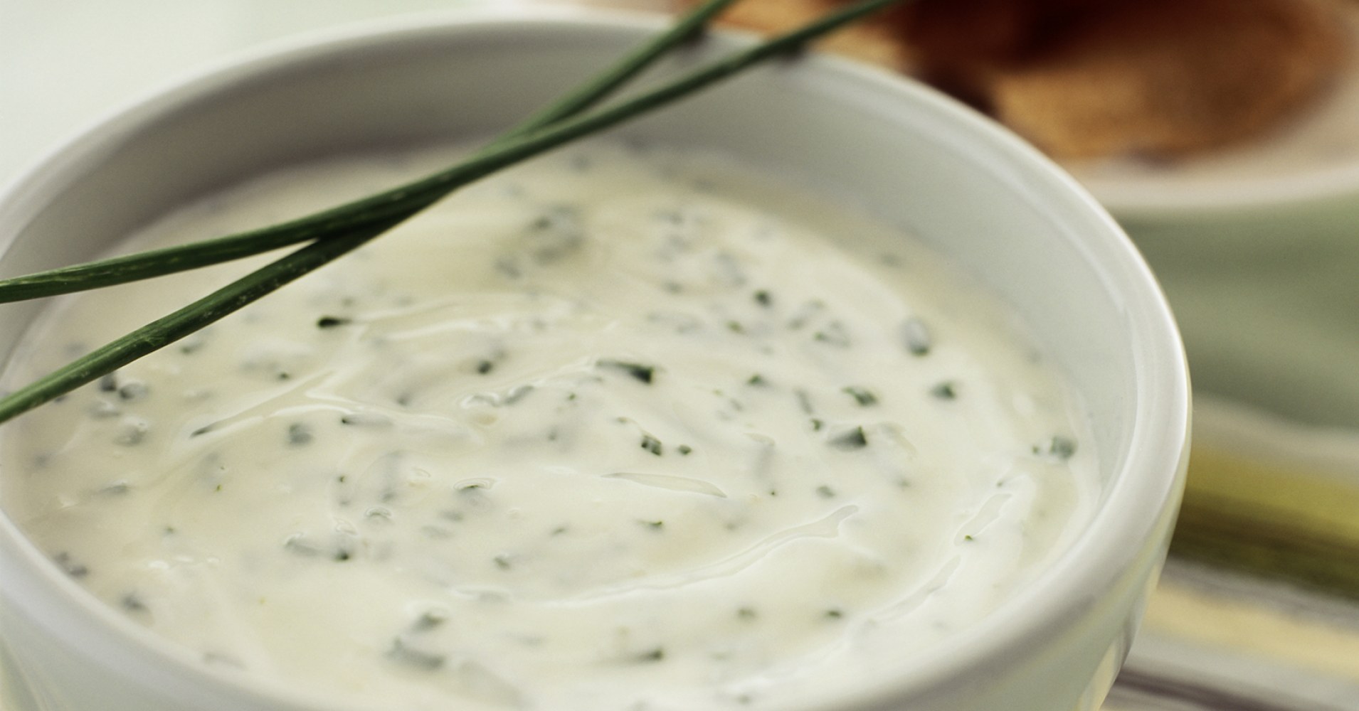 Garlic and Chive Dip with Pita Chips Recipe | myfoodbook