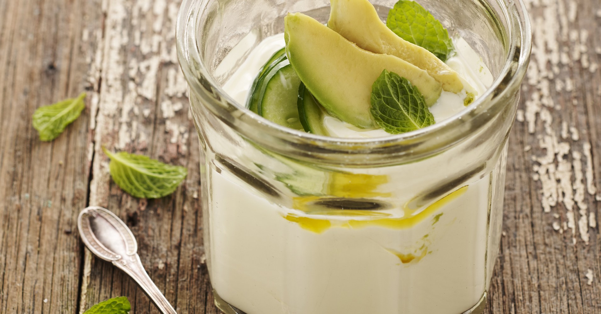 Yoghurt with Avocado, Cucumber and Mint Recipe | myfoodbook