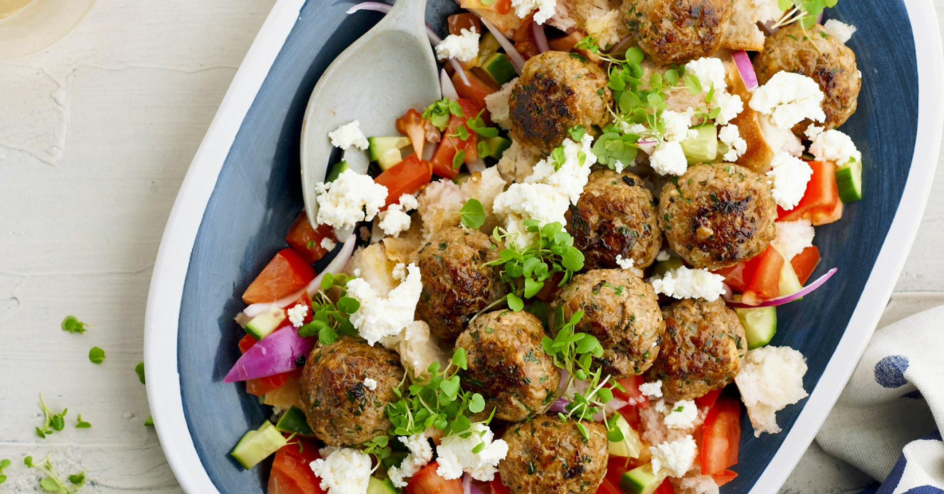 Summer Meatball Salad Recipe | myfoodbook