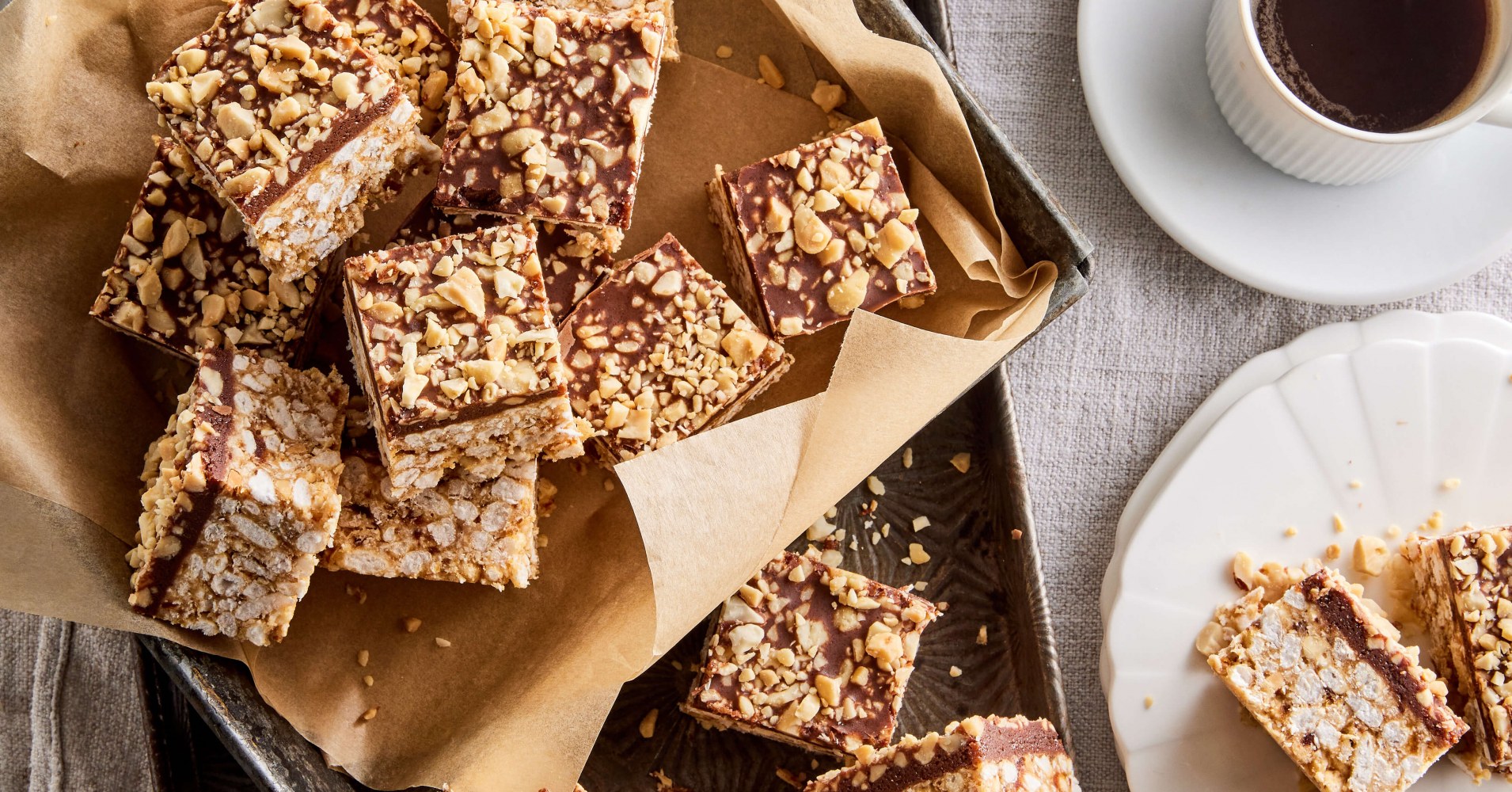 Peanut Crackle Bars Recipe | myfoodbook
