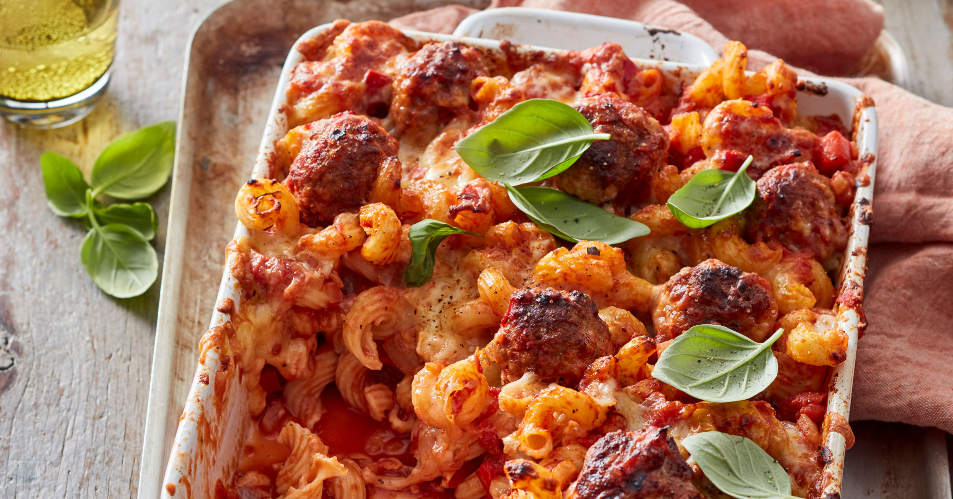 Italian Meatball Pasta Bake Recipe | myfoodbook | Easy Meatball Pasta Bake recipe