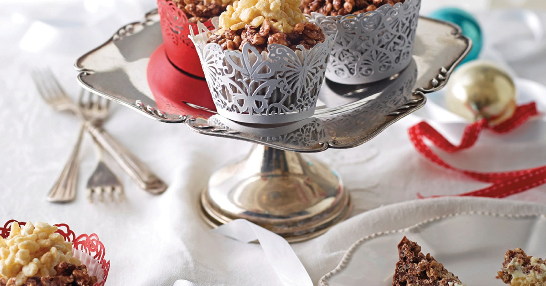 White and Dark Chocolate Crackles Recipe | myfoodbook