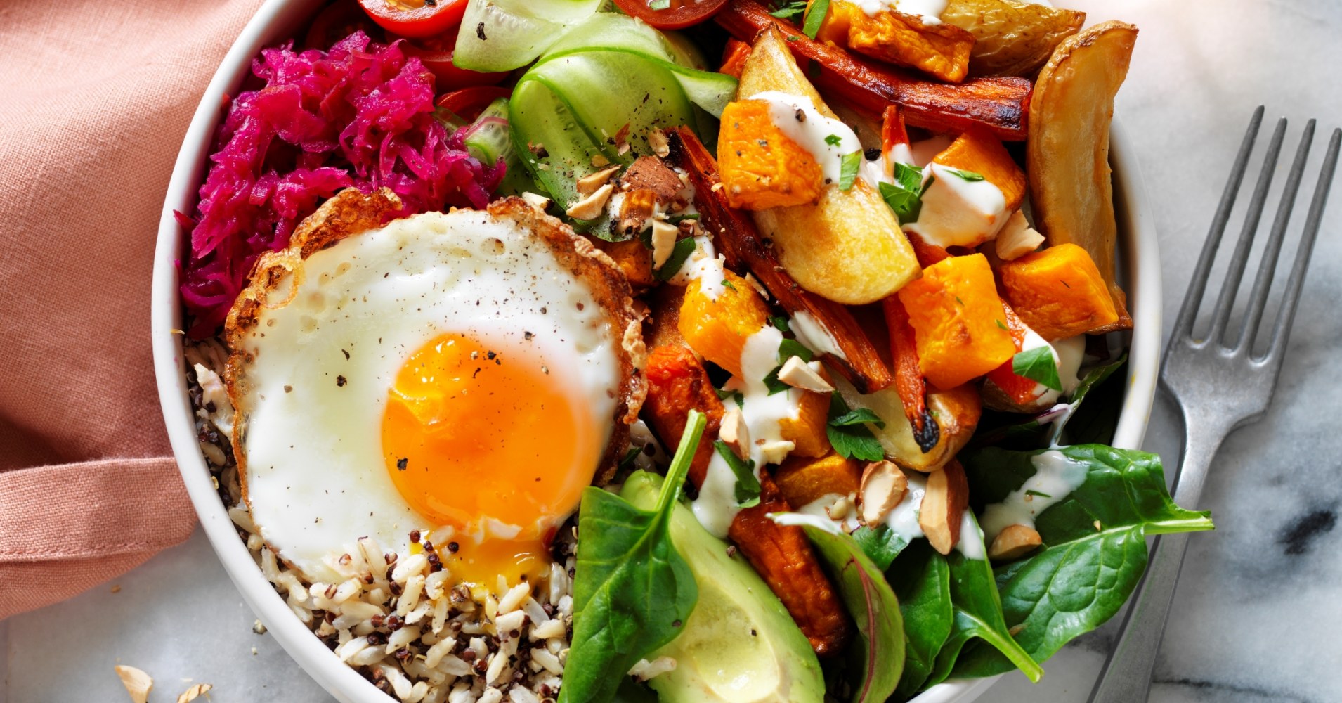 Winter Nourish Bowl with Roast Veggies and Eggs Recipe myfoodbook