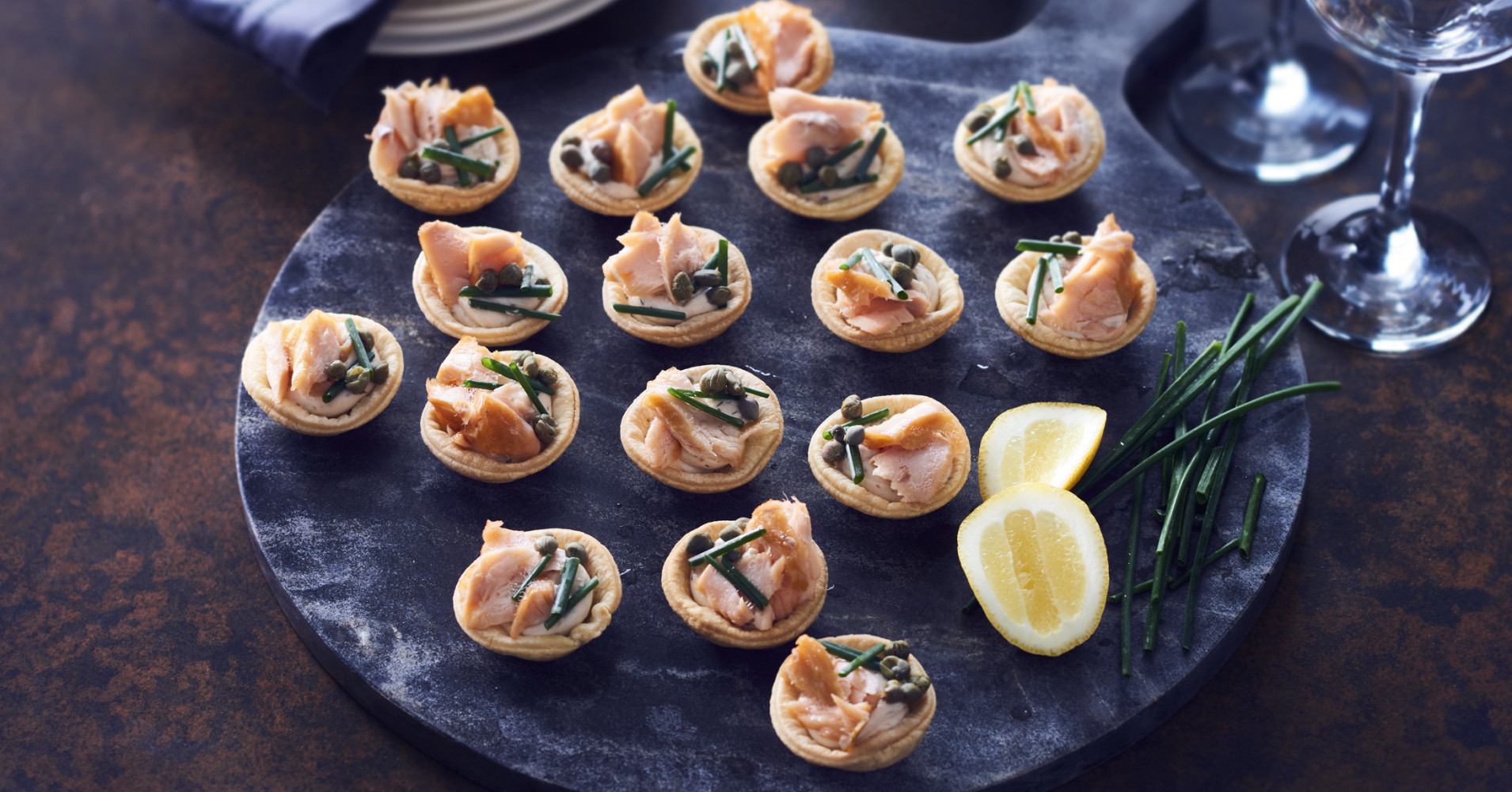 Smoked Salmon and Dill Tartlets Recipe | myfoodbook