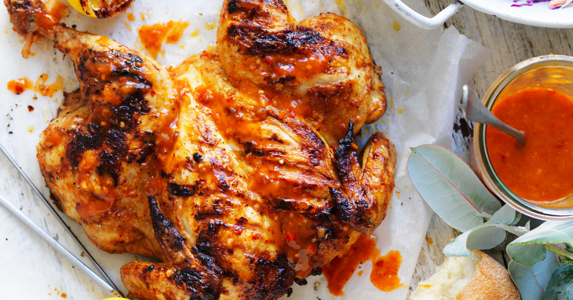 BBQ Piri Piri Butterflied Chicken Recipe | myfoodbook | How to BBQ butterfly chicken