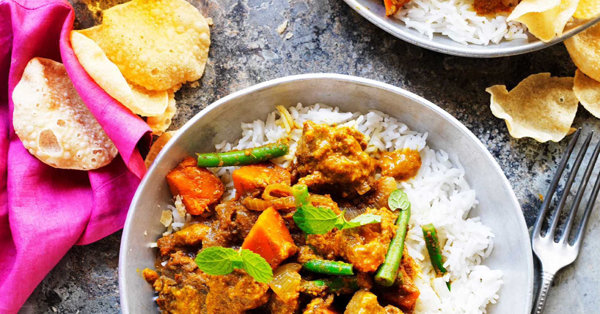 Beef Korma with Pumpkin and Beans Recipe | myfoodbook