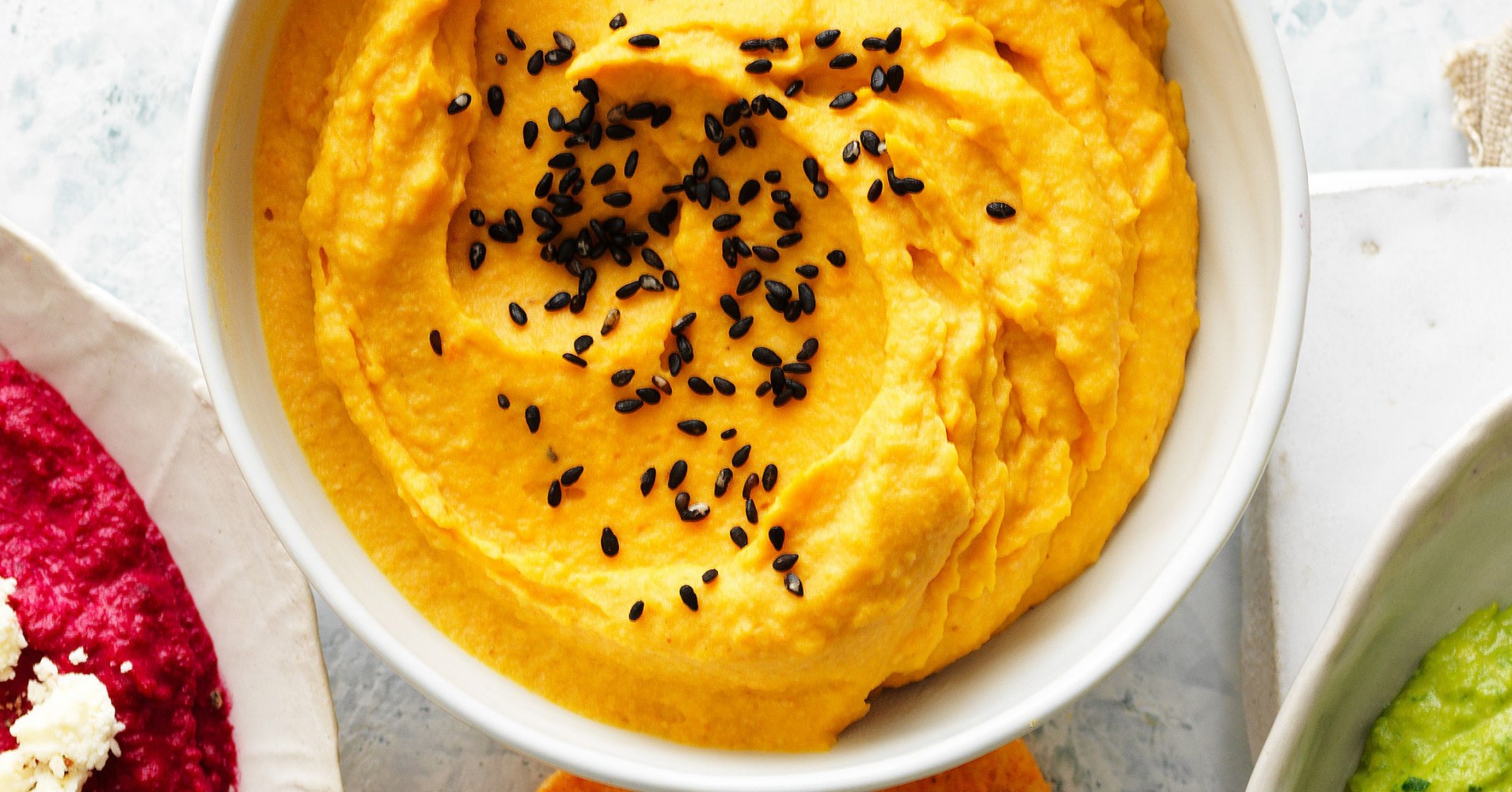 Sweet Potato and Turmeric Hummus Recipe | myfoodbook