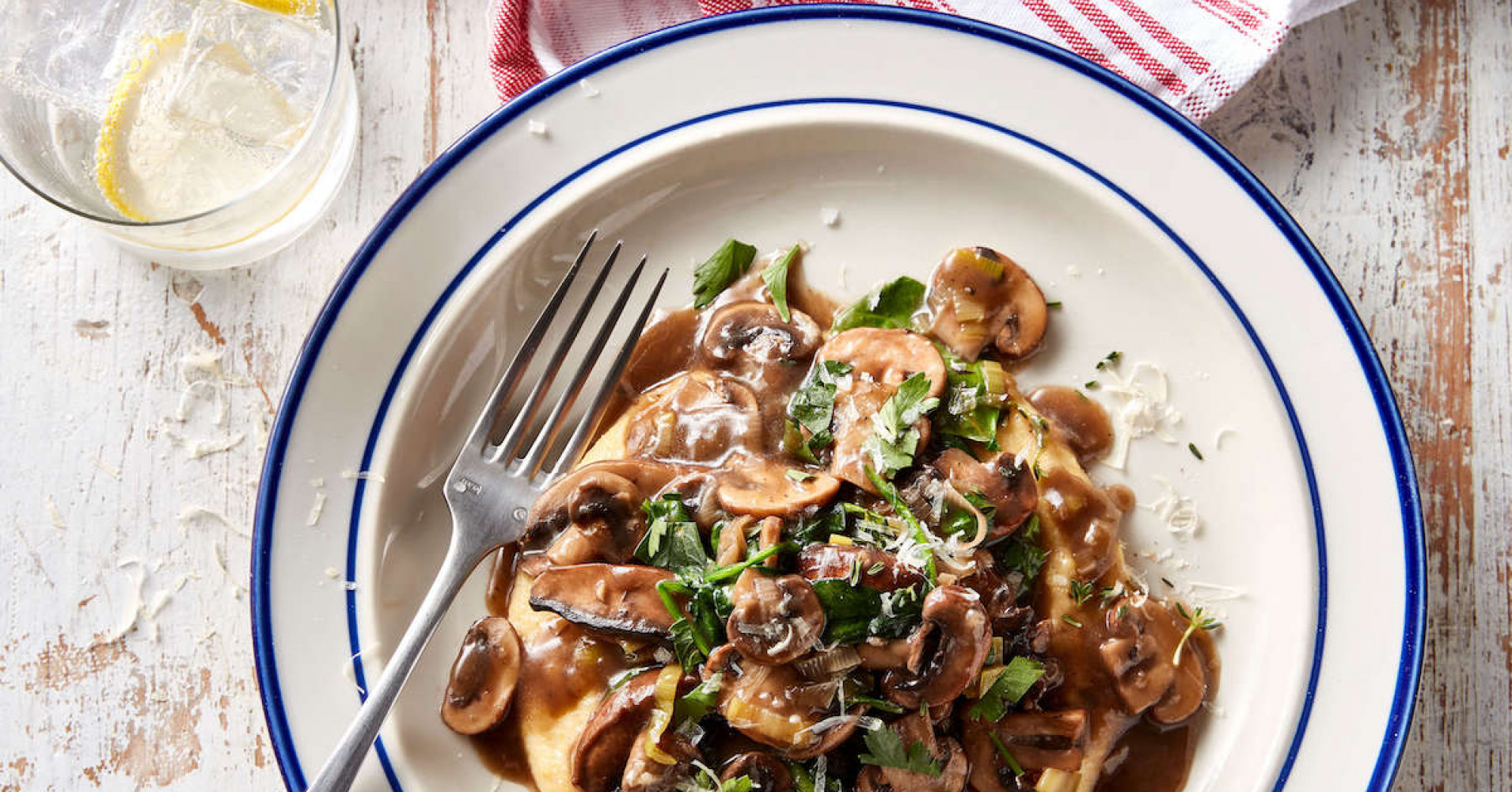 Mushroom Ragu with Creamy Polenta Recipe | myfoodbook | Mushroom ragu polenta