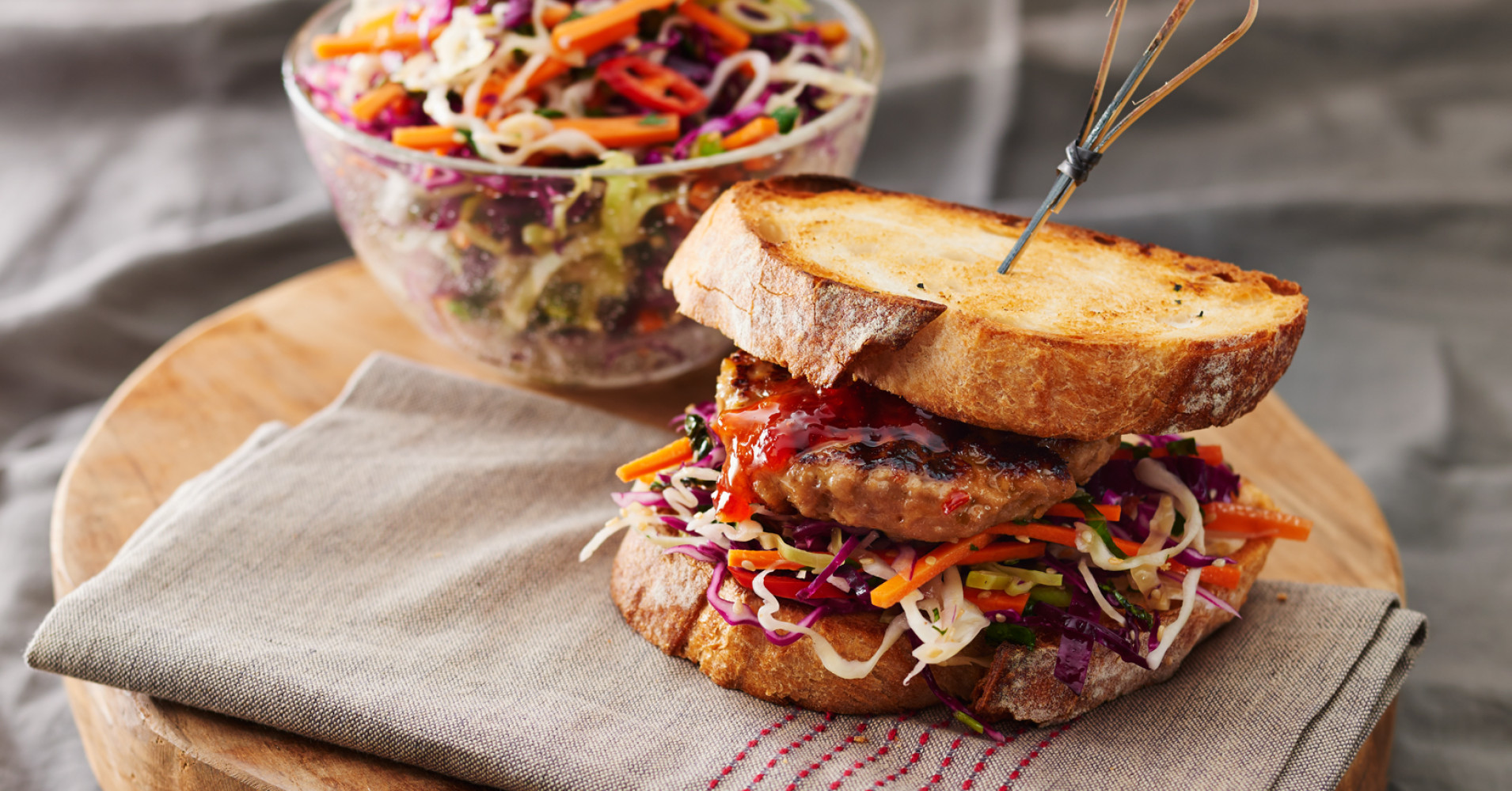 Peanut Butter Pork Burger Recipe | myfoodbook | Kraft Peanut Butter recipes