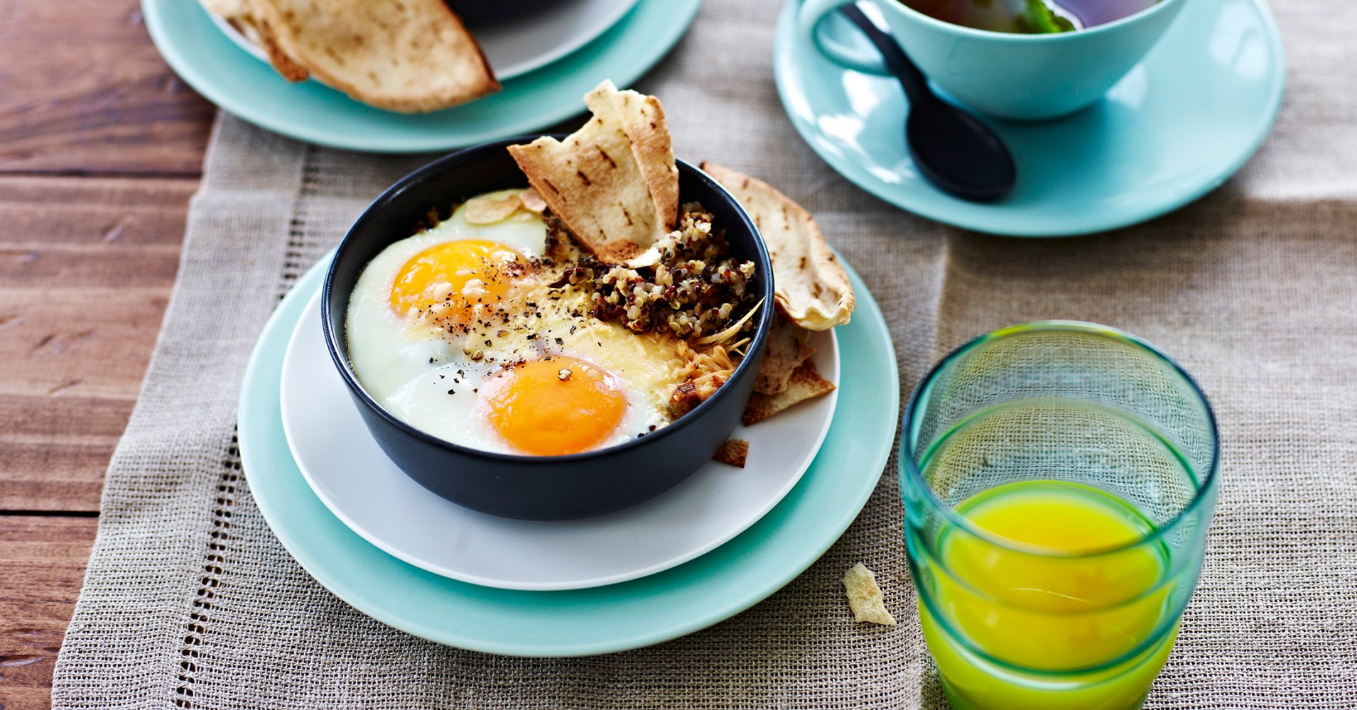 Bagdad Eggs with Quinoa Recipe | myfoodbook
