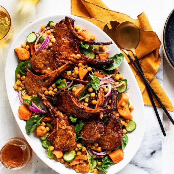 Air Fryer Tandoori Lamb Cutlet Salad