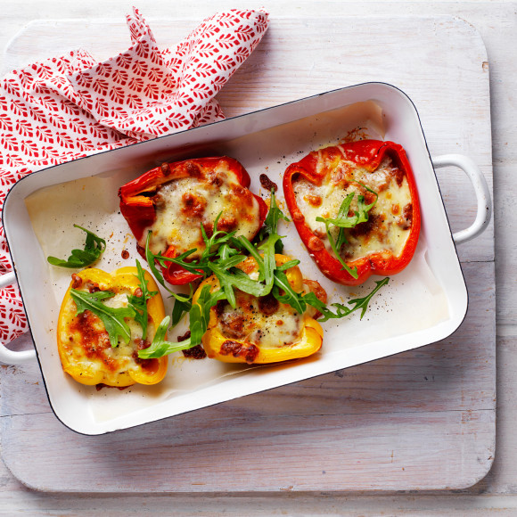 Bolognese Baked Capsicums