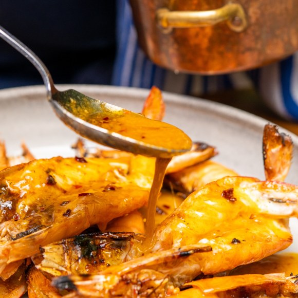 Balinese-Style Grilled Prawns with Satay & Chilli Butter