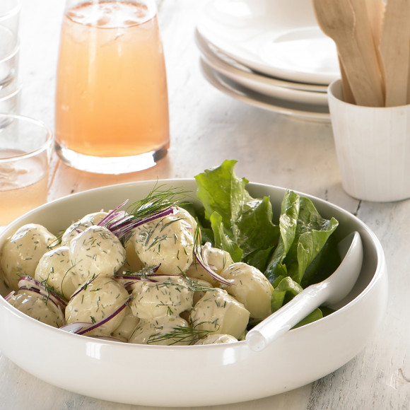 Baby Potato Salad With Sour Cream And Dijon Mustard Recipe Myfoodbook