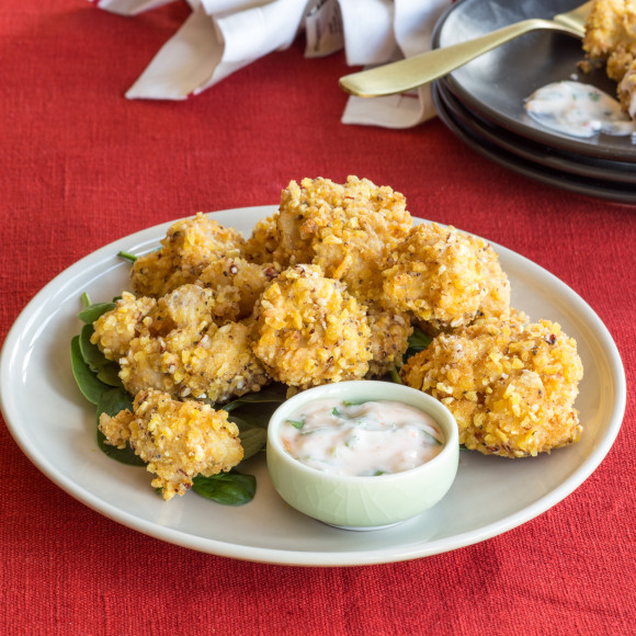 Cauliflower Fritters With Yoghurt Dipping Sauce Recipe Myfoodbook