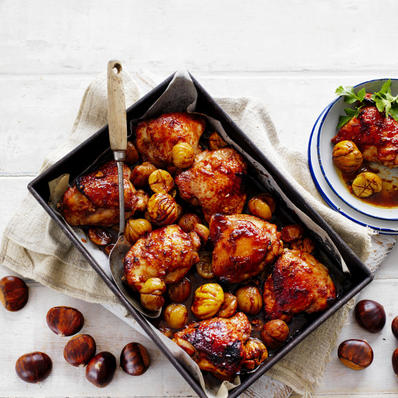 Roasted Asian Style Chicken With Chestnuts Recipe Myfoodbook How To Cook Chestnuts,Poison Sumac Tree Trunk