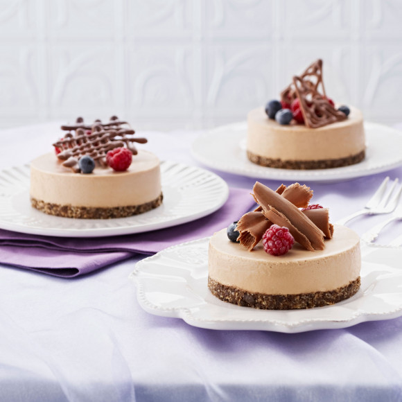 Mini Chocolate Cheesecakes with Berries