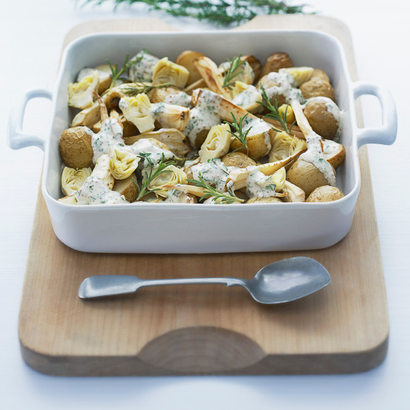 Warm Potato, Parsnip and Artichoke Salad