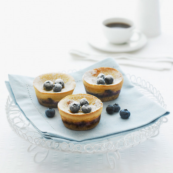 Mini Blueberry and Maple Cheesecakes